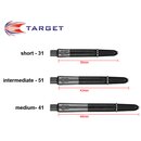 1 Set (3 Stück) Target Carbon TI Pro Shaft kurz