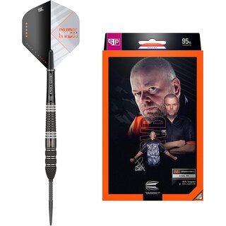 Target Darts RVB 95 x Echo 95% Wolfram Swiss Point Steeldarts-Set Dartpfeile, Schwarz und Grau, 23G
