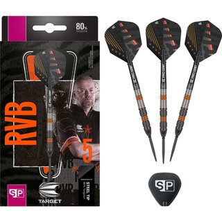 Target Darts Raymond Van Barneveld RVB 80 Schwarz G2 25G 80% Tungsten Swiss Point Steel Tip Darts Set