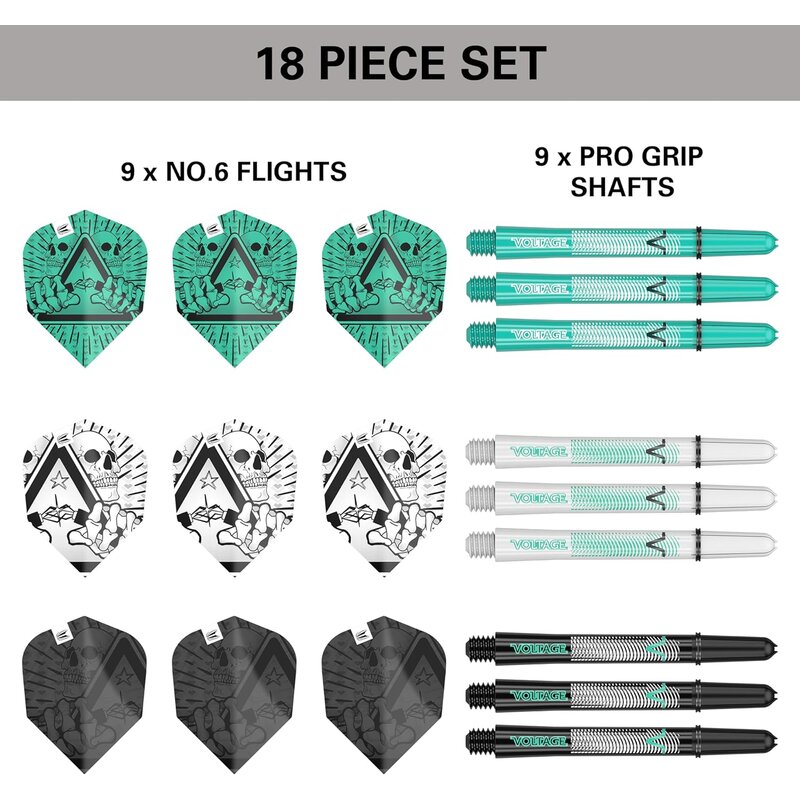 Target Rob Cross Ink Design No.6 Flights & kurze Shafts (34mm) Multipack - 3er Pack