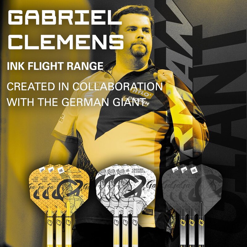 Target Gabriel Clemens Ink Design No.6 Flights & intermediate Shafts (41mm) Multipack  - 3er Pack