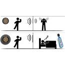 Karella Schallschutz für Steeldartboards mit integriertem Surround/Auffangring, 80% Geräuschreduzierung, von Schallschutzexperten, Made in Germany,