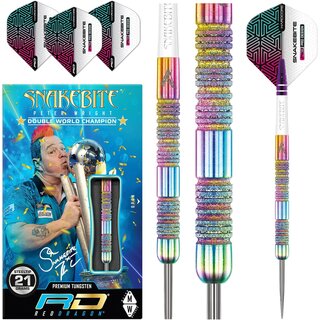RED DRAGON Peter Snakebite Wright Diamond Fusion Spectron SE 21 Gramm Premium Wolfram Steeltip Dart Set mit Flüge und Schäften