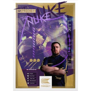 Dartset Met Gouden Punten Target Darts Luke Littler Gen 1 Prodigy Stalen Punt Darts - 90% Wolfraam, Met Swiss Points Officiële Spelerseditie Dartset