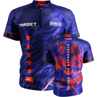 Target Darts Raymond Van Barneveld Dart Shirt 2025, Größe: M | World Championship Mens Darts Shirt, Cool Play Collarless,  Barney Player Edition T Shirt