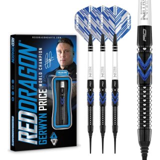RED DRAGON Gerwyn Price Blue Ice SE Softip 20 gram - Tungsten Professional Darts Set