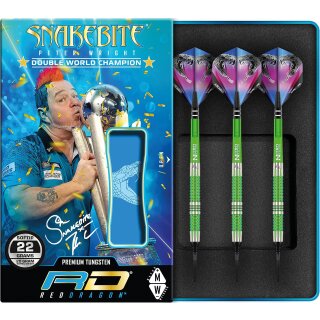 RED DRAGON Peter Wright Snakebite Mamba 2, 22g Gesamtgewicht Softip Tungsten Darts