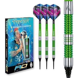 RED DRAGON Peter Wright Snakebite Mamba 2, 18g Gesamtgewicht Softtip Tungsten Darts