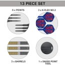 Raymond Van Barneveld Softdarts Generation 6-Dartpfeil-Set, 18 g 95-%-Tungsten