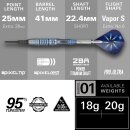 Phil Taylor Softdarts Gx2-Dartpfeil-Set, 20 g 95-%-Tungsten