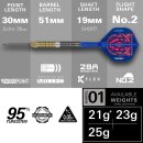 Raymond Van Barneveld Steeldarts Generation 6-Dartpfeil-Set, 23 g 95-%-Tungsten, SP-Tool inkludiert