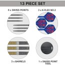 Raymond Van Barneveld Steeldarts Generation 6-Dartpfeil-Set, 23 g 95-%-Tungsten, SP-Tool inkludiert