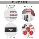 Nathan Aspinall Messing Steeldarts Dartpfeil-Set, 22 g, Aufbewahrungsetui