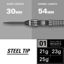 Steeldart Phil Taylor Power 8-Zero Black P8Z4 Steeltip 25g