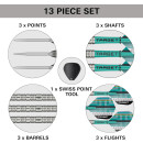 Hydro Steel Tip Dart Set, 21G (Barrel 02)  90?% Wolfram-Darts, Swiss Point