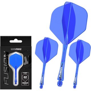 WINMAU Fusion Integrated Flight & Shaft System - No.2 blau, medium