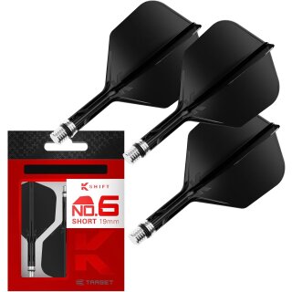 K-Shift No.6 Integrated Flights & Shafts, schwarz, short