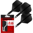 K-Shift No.6 Integrated Flights & Shafts, schwarz, short