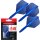 K Flex Integrated Dart Flights and Shafts, Nr.6 Blau (Short)