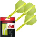 K Flex Integrated Dart Flights and Shafts, Nr. 6 Gelb (Intermediate)