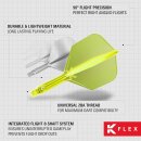K Flex Integrated Dart Flights and Shafts, Nr. 6 Gelb (Intermediate)
