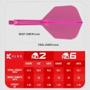 K Flex Integrated Dart Flights and Shafts, Nr. 6 Rosa (Medium)