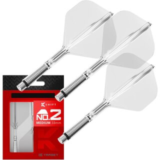 K-Shift No.2 Integrated Flights & Shafts, klar, Medium