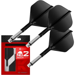 K-Shift No.2 Integrated Flights & Shafts, schwarz, Medium