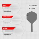 K Flex Integrierter Dart-Flug und -Schaft, Nr. 2 Weiß (Mittelstufe)