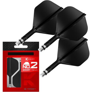 K-Shift No.2 Integrated Flights & Shafts, schwarz  Short