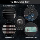 Star Wars Mandalorian 95% Tungsten Steel Tip Darts, 24G | Schwarze Swiss Storm Points