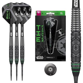 Star Wars Tie Fighter-Steeldarts aus 90% Tungsten, 23 g Onyx Swiss Storm Points