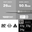 EXO Edition 90% Tungsten Steel Darts - 23g Barrel SP01, Swiss Point