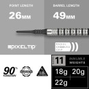 EXO Edition 90% Tungsten Soft Tip Darts Barrel 11, 20g