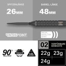 Bolide Void 90% Tungsten Steeldart, Swiss-Point-Darts | Barrel 02, 22G