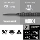 Bolide Void 90% Tungsten Steeldart, Swiss-Point-Darts | Barrel 01, 23G