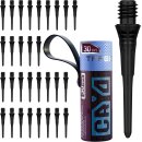 2 Pack Cryo Soft Tip Point insgesamt 60 Tips, Schwarz, 2BA-Gewinde