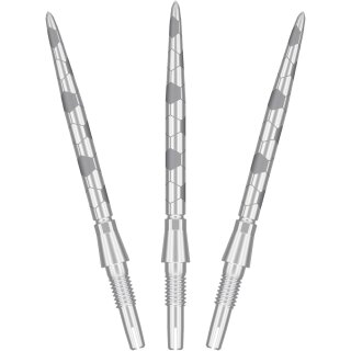 2 Set Swiss Point Storm Steel, Onyx (6 Stück) 30 MM  Silber
