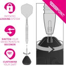 2 Set Swiss Point Storm Steel, Onyx (6 Stück) 30 MM  Silber