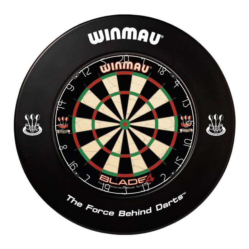 WINMAU Dartboard Surround Dart-Auffangring Dart-Catchring schwarz PRINTED