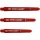 1 Sets (3 Stück) Target PRO-GRIP Shaft rot intermediate