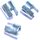 6 Set (18 Stück) Shaftringe/ Krone für Nylonshaft